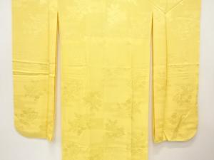 扇に菊・梅模様織り出し　振袖用単衣長襦袢